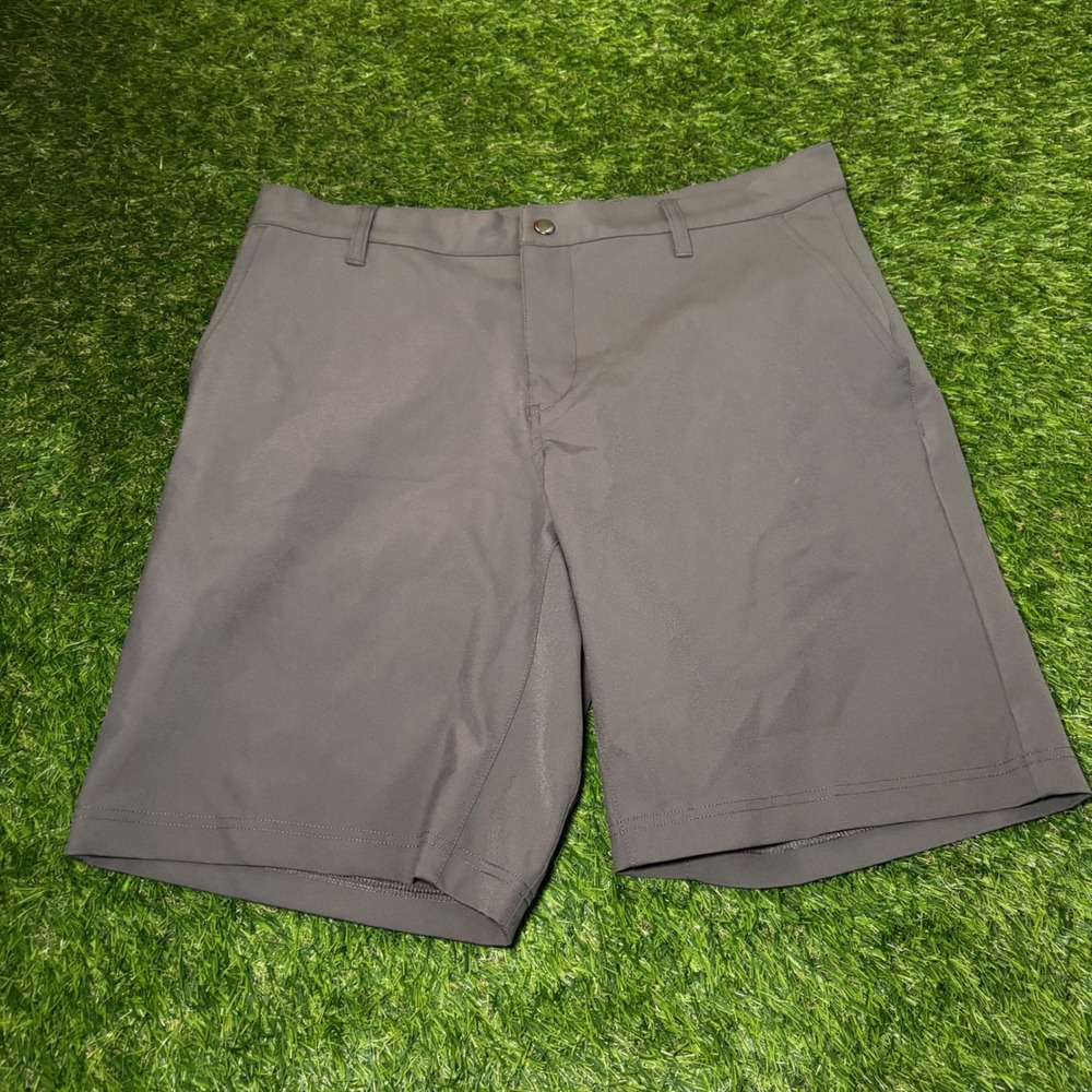 State and Liberty Mens Athletic Fit 4-Way Stretch Golf Shorts Gray Size 36